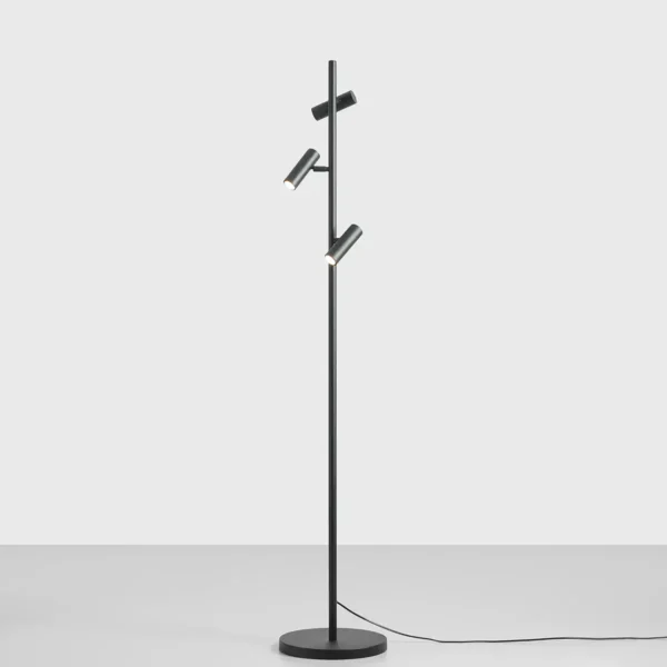 Lampa stojąca nowoczesna TREVO ALL BLACK 1104A1 - Aldex