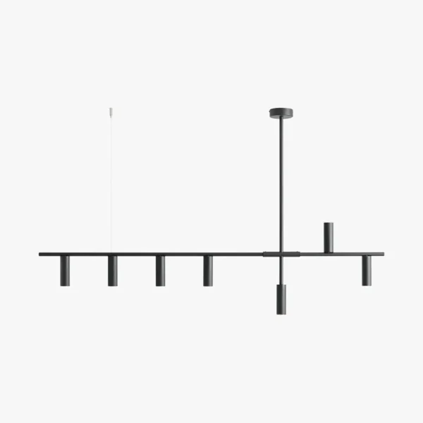 Lampa wisząca designerska TREVO 7 ALL BLACK 1104T1 - Aldex