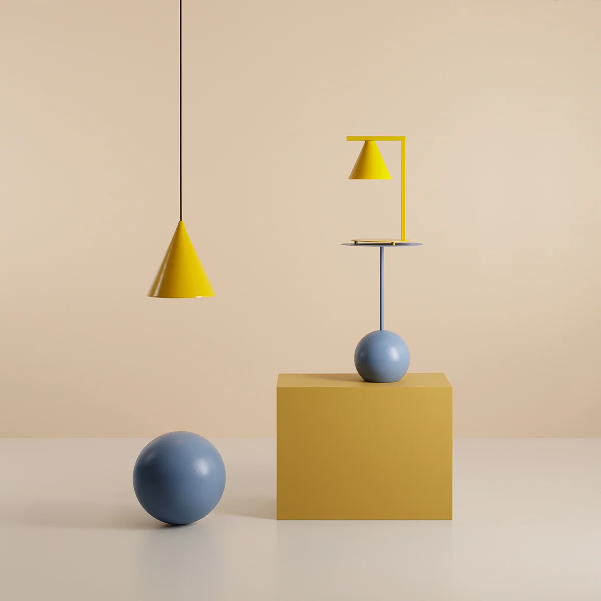 Lampka biurkowa unikatowa FORM MUSTARD 1108B14 - Aldex - obrazek 4