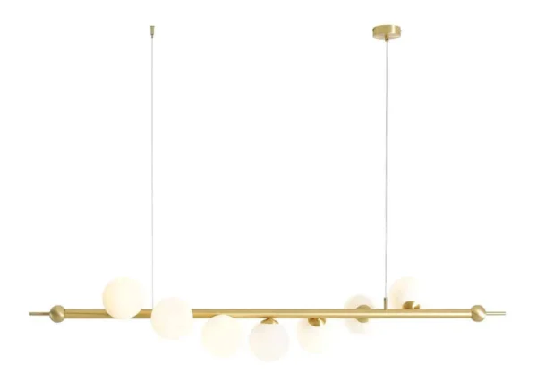 Lampa wisząca designerska WAVE 7 BRASS 1115T40 - Aldex