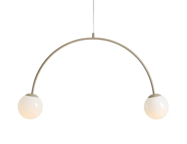 Lampa wisząca nowoczesna UNA 2 BEIGE L 1116H17 - Aldex