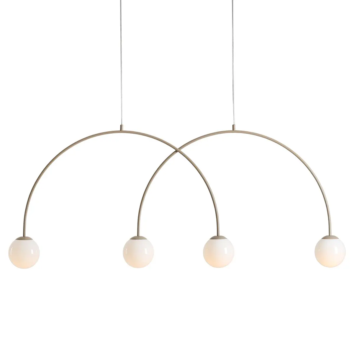 Lampa wisząca nowoczesna UNA 4 BEIGE L 1116L17_L - Aldex