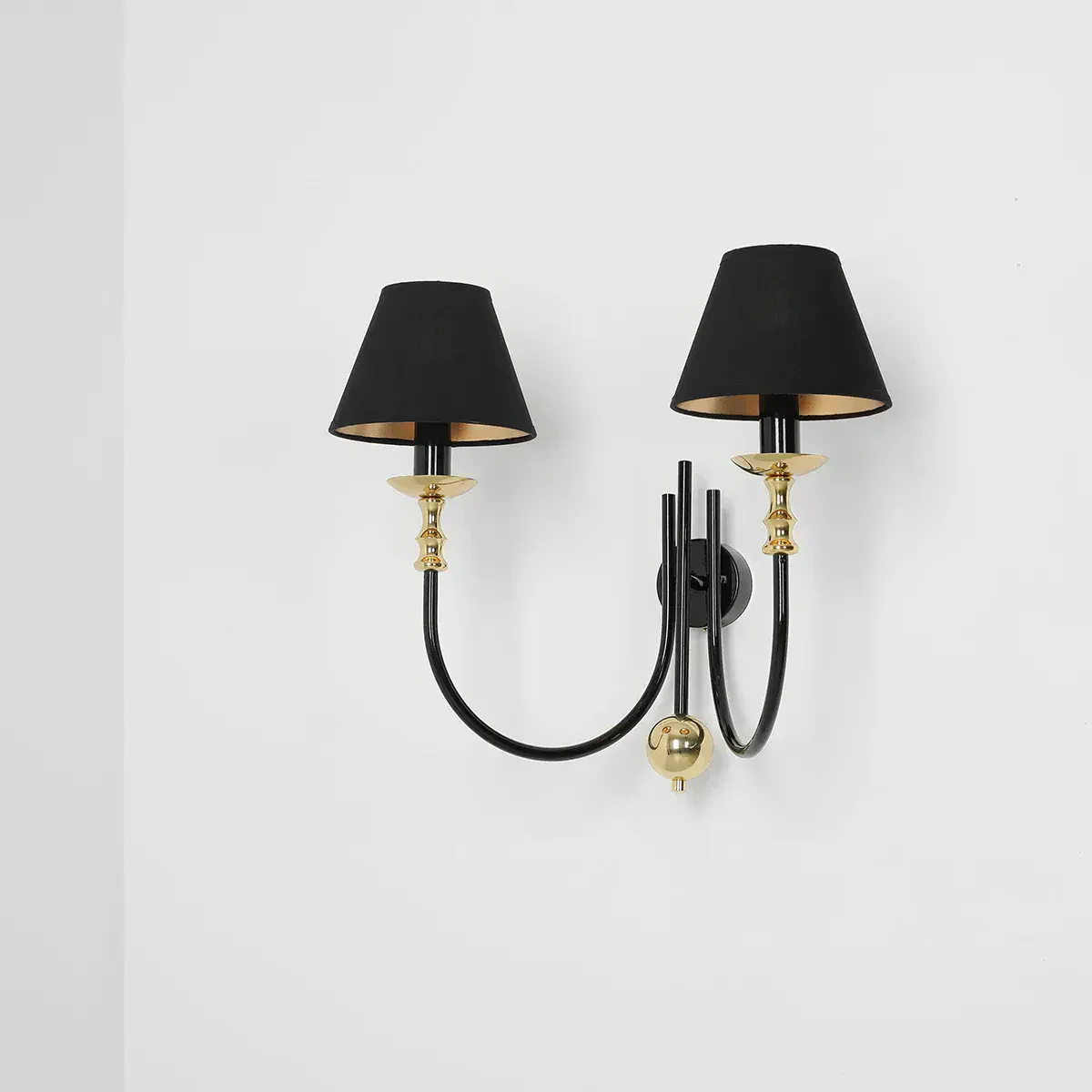 Kinkiet elegancki podwójny ROMA 2 BLACK 1118D1 - Aldex - obrazek 4