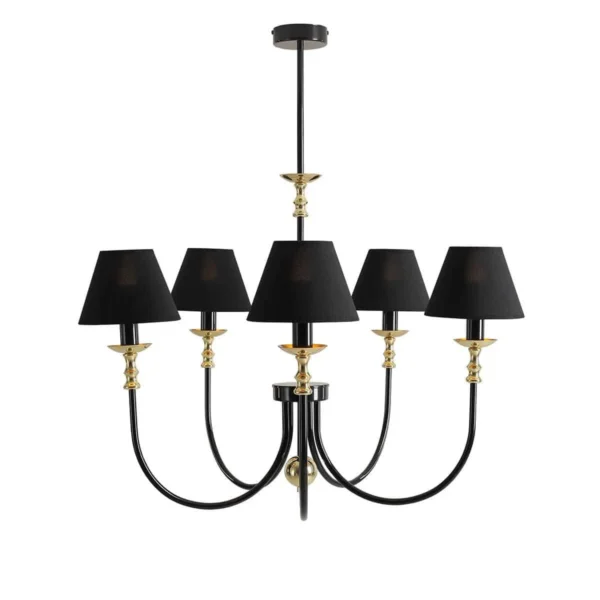 Żyrandol ekskluzywny ROMA 5 BLACK 1118F1 - Aldex