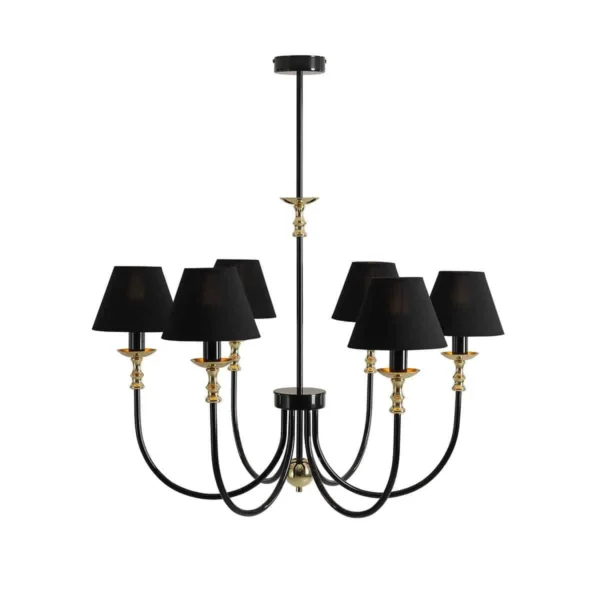 Żyrandol ekskluzywny ROMA 6 BLACK 1118K1 - Aldex