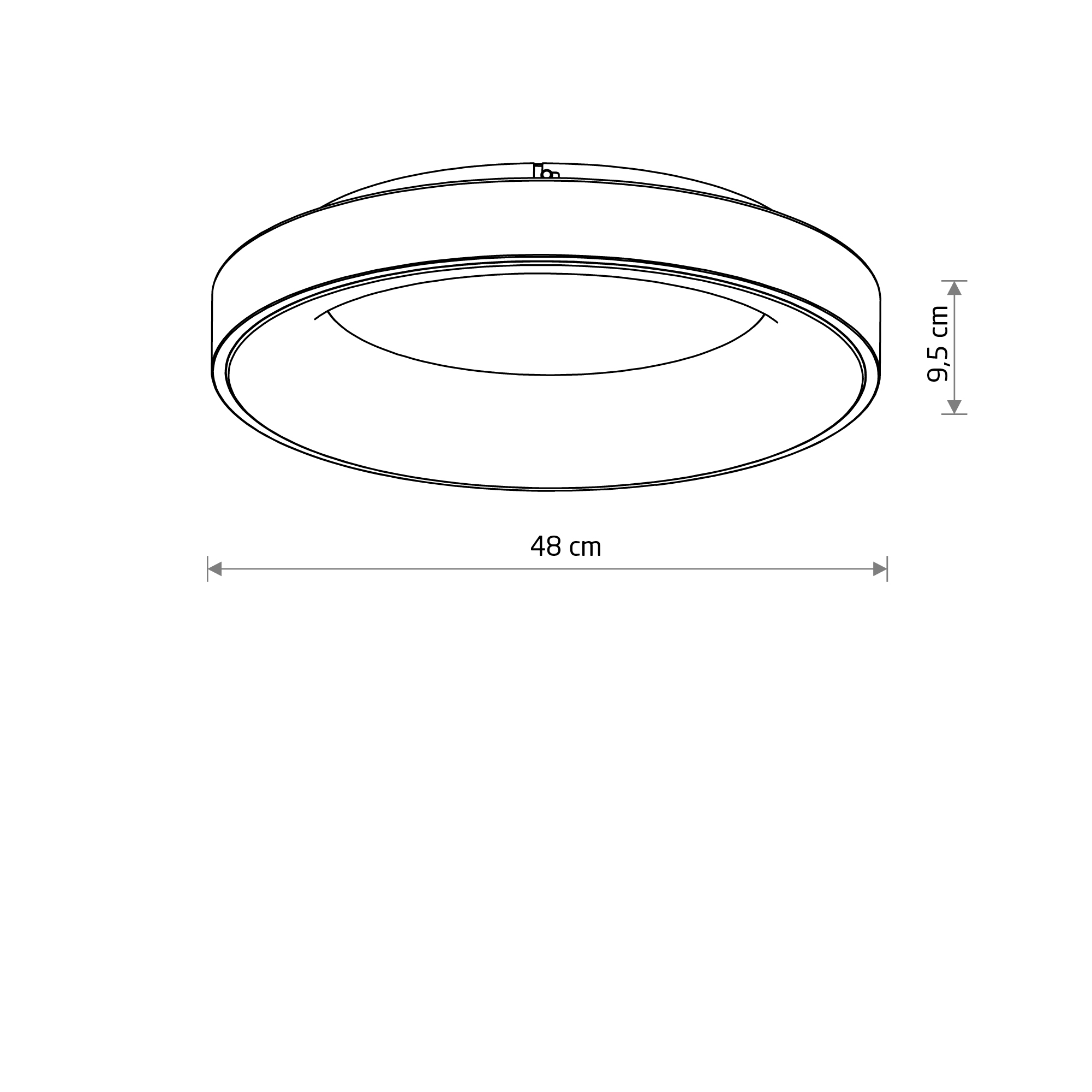 Plafon NIKKI ROUND LED BLACK 48W 3000K 11207 - Nowodvorski Lighting - obrazek 5