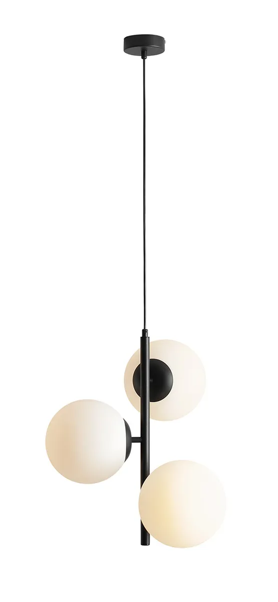 Lampa wisząca designerska FIN 3 BLACK M 1120E1_M - Aldex