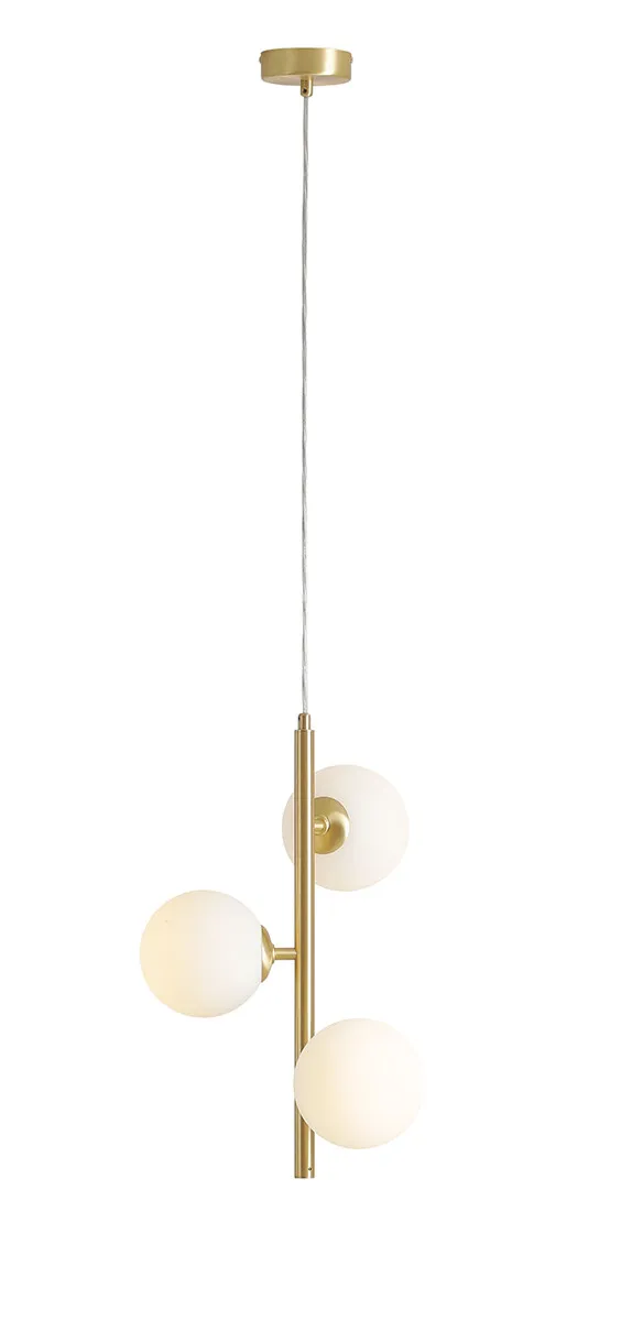 Lampa wisząca designerska FIN 3 BRASS S 1120E40_S - Aldex