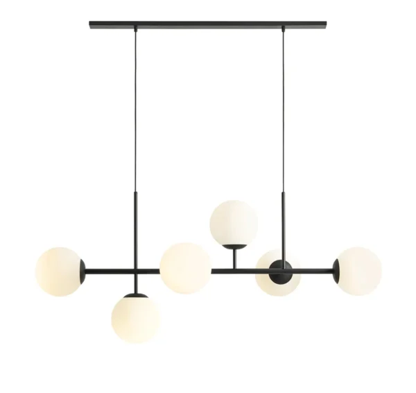 Lampa wisząca nowoczesna FIN 6 BLACK 1120K1 - Aldex