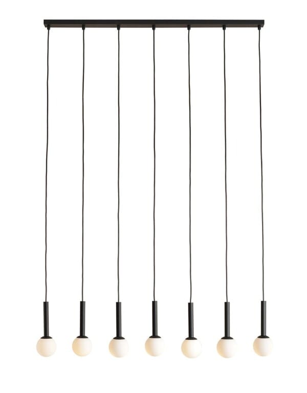Lampa wisząca elegancka RIU 7 ALL BLACK 1121T1 - Aldex