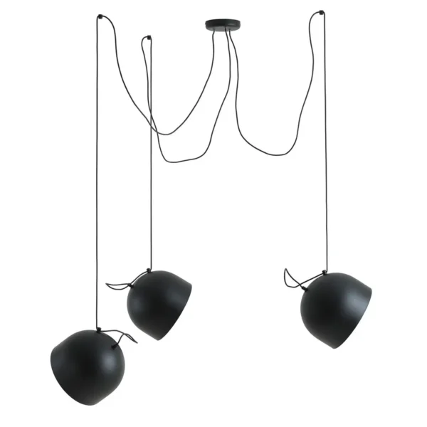Lampa wisząca w stylu loftowym NOOR 3 BLACK 1122E_1 - Aldex