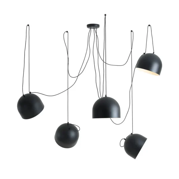 Lampa wisząca w loftowym stylu NOOR 5 BLACK 1122F1 - Aldex