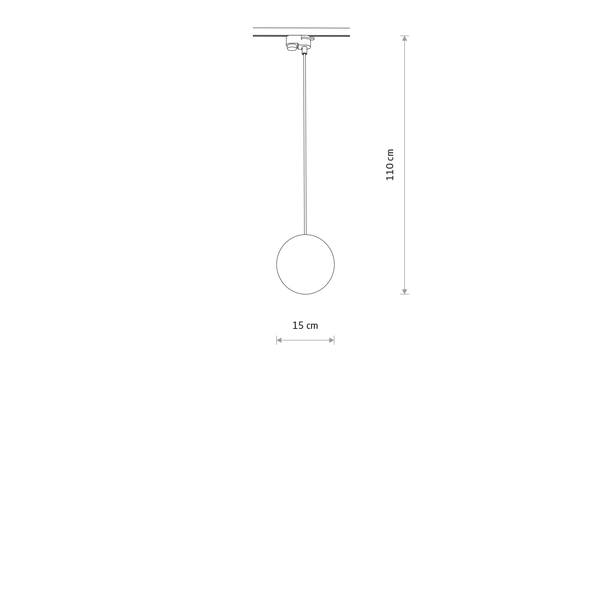 Lampa wisząca do szyn 1F PROFILE SNOWBALL 11297 - Nowodvorski Lighting - obrazek 7