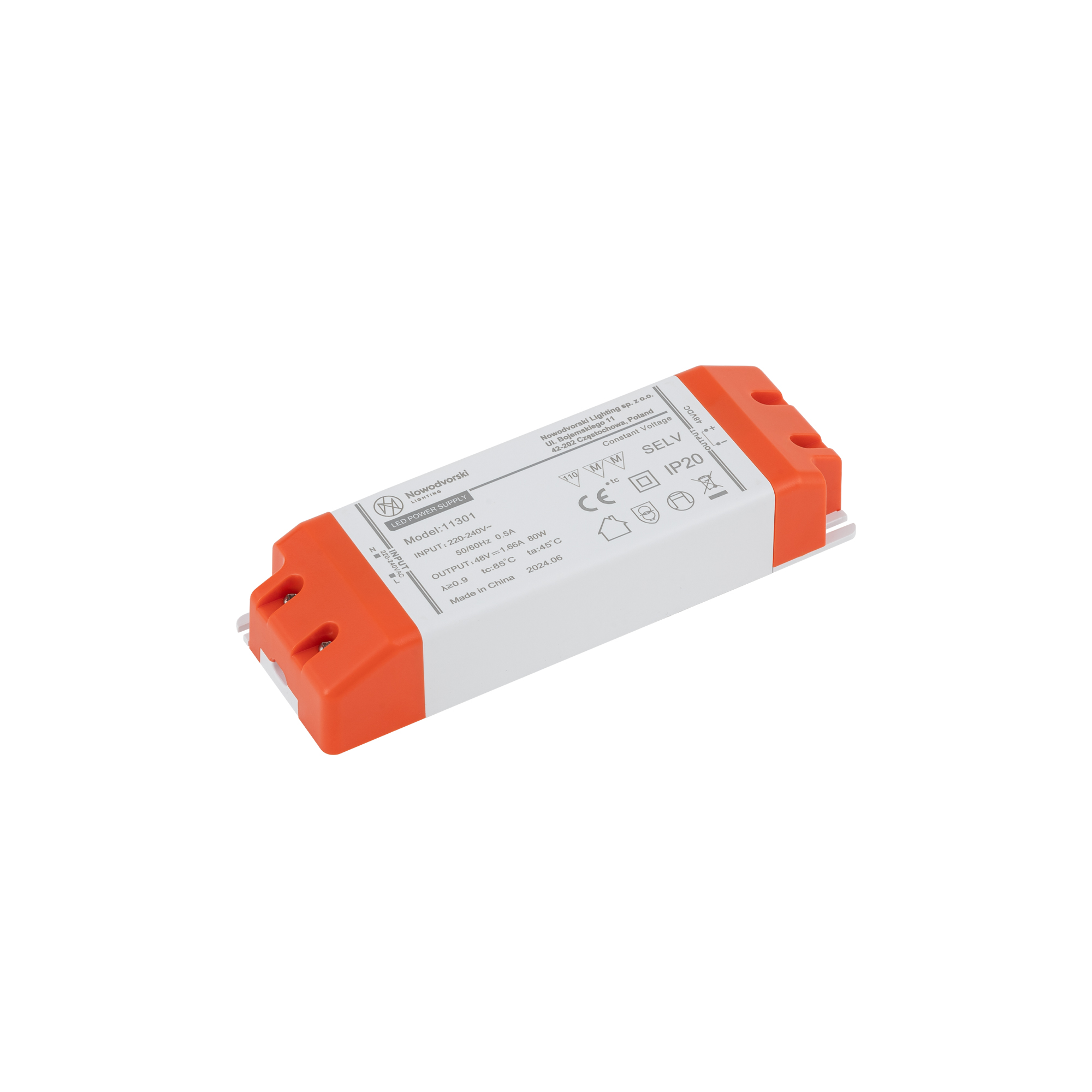 Zasilacz zewnętrzny do szyn magnetycznych LVM 48V 80W 11301 - Nowodvorski Lighting