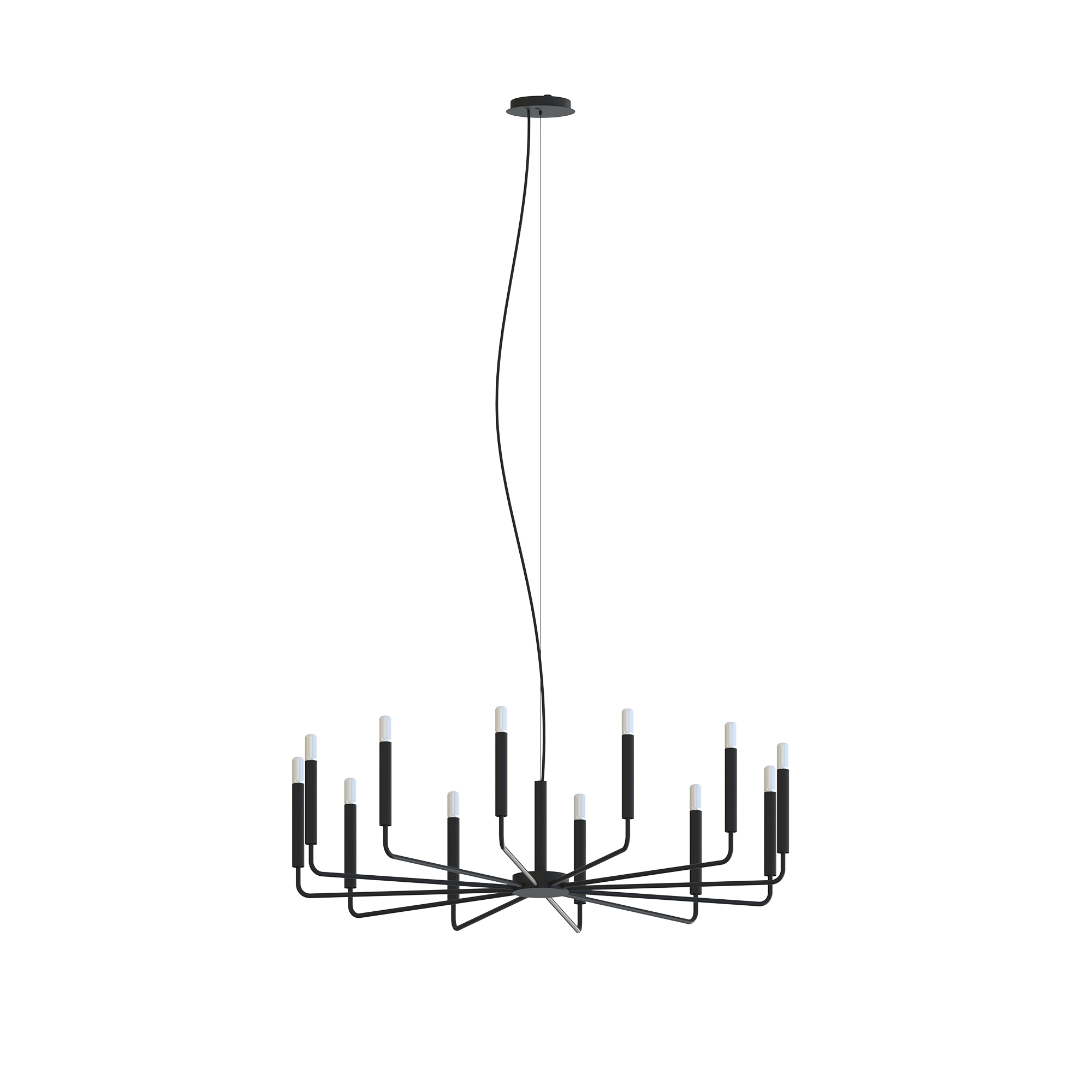 Lampa wisząca ORTO XII B czarna 11464 - Nowodvorski Lighting