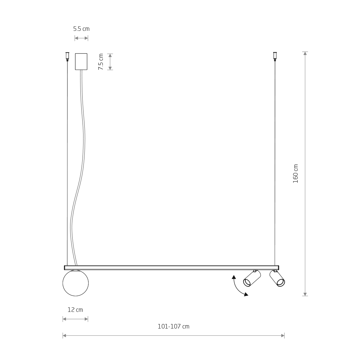 Lampa wisząca FOURTY III umbra gray 11471 - Nowodvorski Lighting - obrazek 6