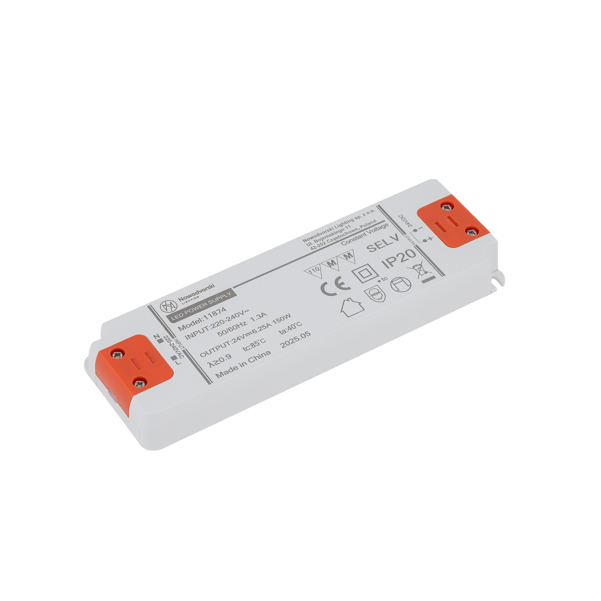 Zasilacz zewnętrzny 24V DC 150W do szynoprzewodów niskonapięciowych NANO-LVM 11874 - Nowodvorski Lighting