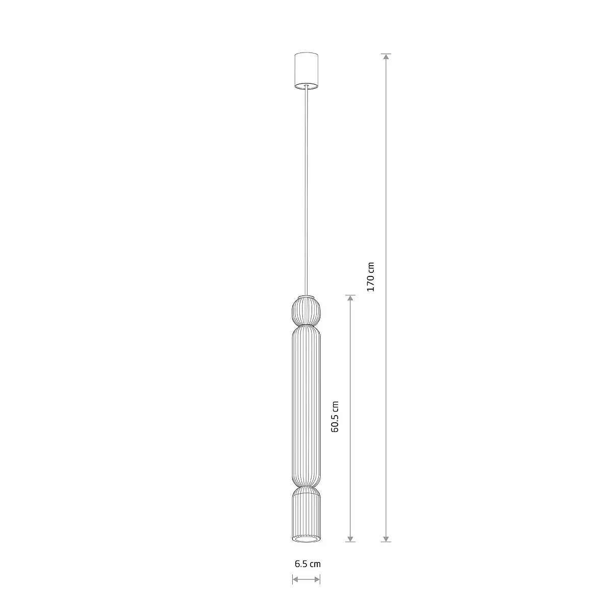 Lampa wisząca SINGLES A jedwabisty grafit 12195 - Nowodvorski Lighting - obrazek 7