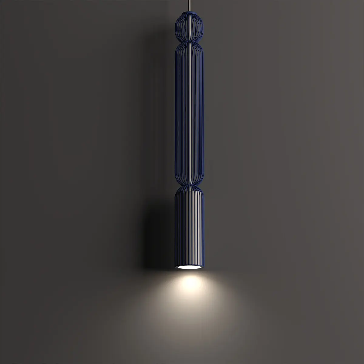 Lampa wisząca SINGLES A granatowy / beżowy 12196 - Nowodvorski Lighting - obrazek 2