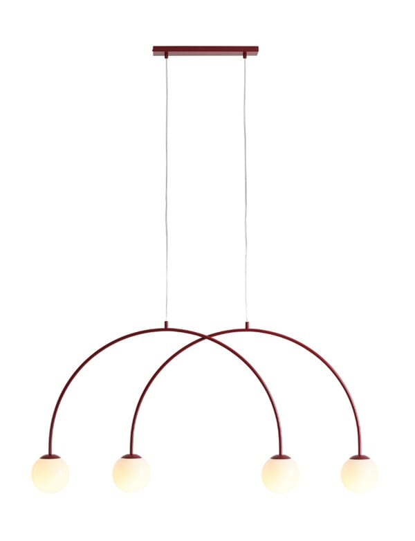 Lampa wisząca UNA 4 RED WINE S 1116L15_S - Aldex