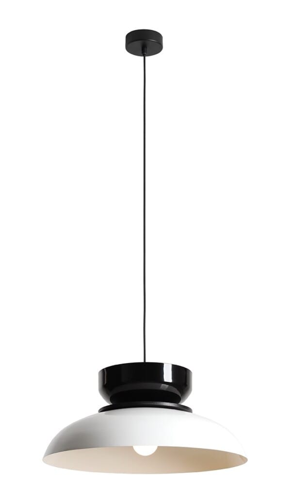 Lampa wisząca ALDO DARK WHITE GLOSS + BLACK GLOSS (47+ 23+ wood) 1152G2_3_C - Aldex