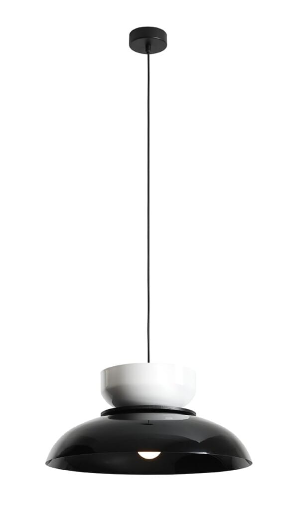 Lampa wisząca ALDO DARK BLACK GLOSS + WHITE GLOSS (47+ 23+ wood) 1152G3_2_C - Aldex