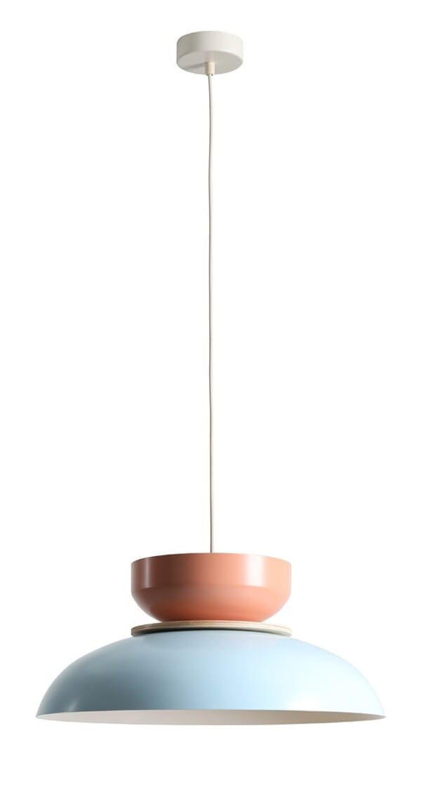 Lampa wisząca ALDO LIGHT BABY BLUE + CORAL (47+ 23+ wood) 1152G29_11_J - Aldex