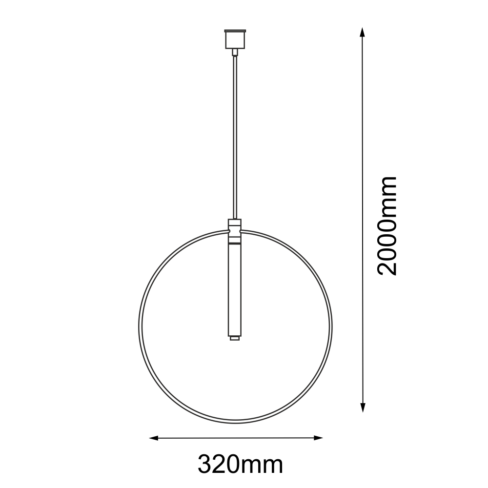 Lampa wisząca Faro okrąg - Mosiądz polerowany (320 mm) 8290 - Antigo - obrazek 2
