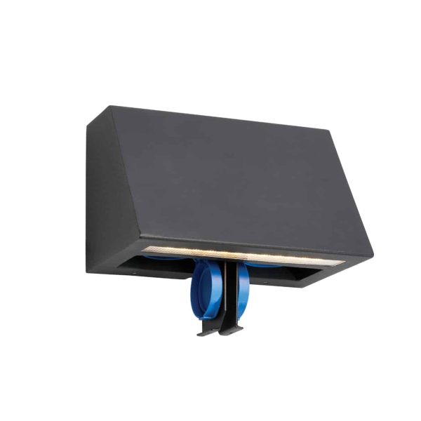 Kinkiet ogrodowy SKI LED z gniazdkiem SCHUKO 1390GA - Norlys
