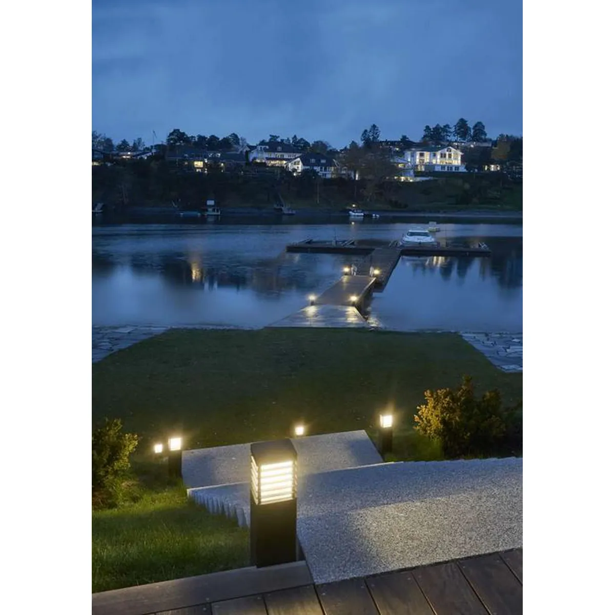 Lampa stojąca słupek drewno HALMSTAD 49CM 1400B - Norlys - obrazek 5