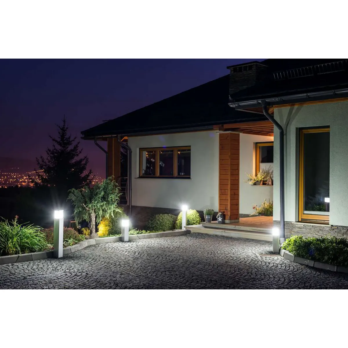 Lampa stojąca słupek drewno HALMSTAD 49CM 1400B - Norlys - obrazek 6
