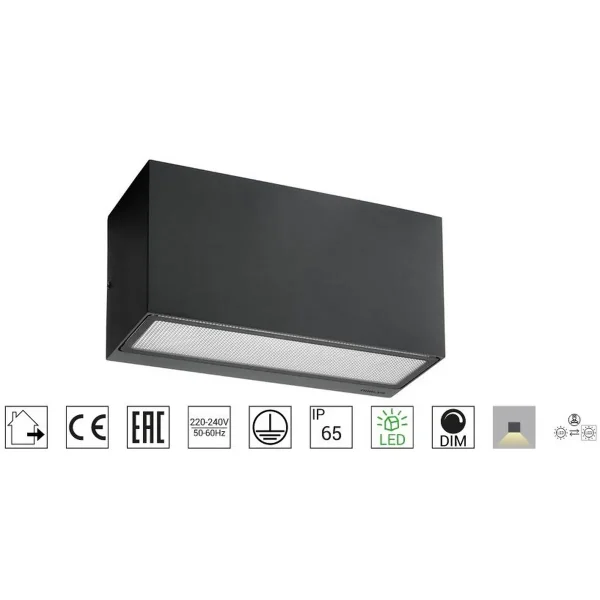 Kinkiet ASKER 1726 GRAPHITE LED - Norlys