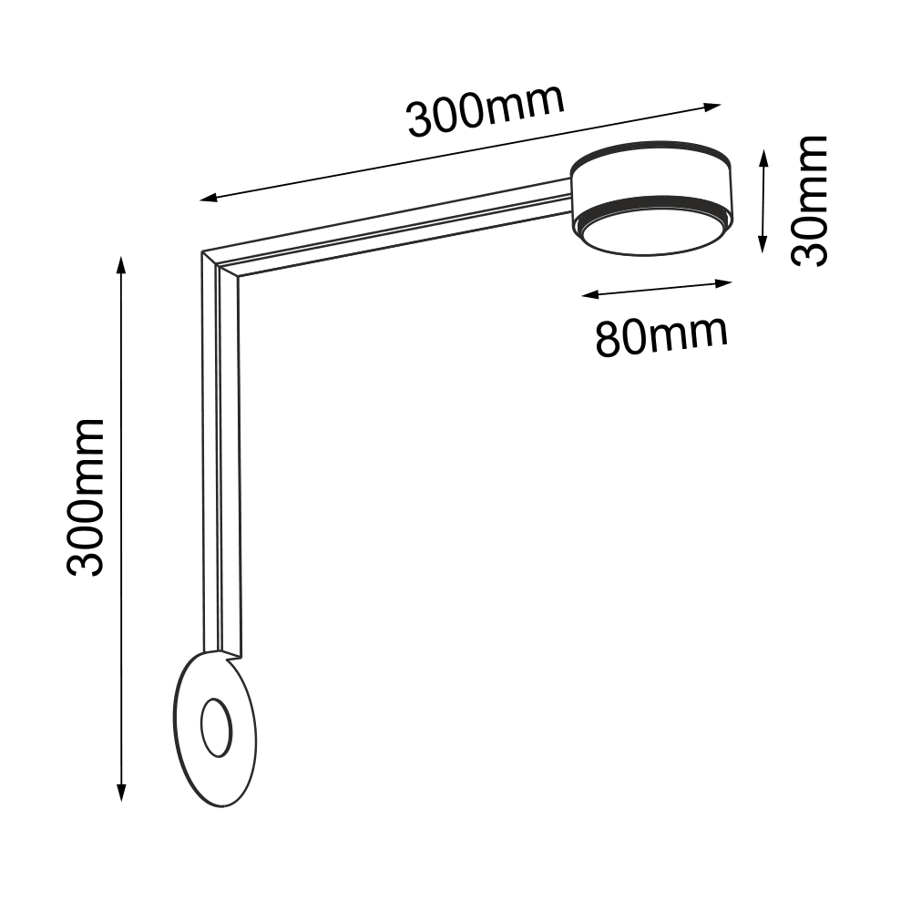 Kątownik ściana-sufit do systemu modułowego Drop Line - Czarny 1049 - Antigo - obrazek 2