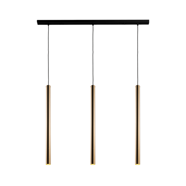 Lampa wisząca Akadi 3 - Mosiądz polerowany-czarna (700 mm) 8885 - Antigo