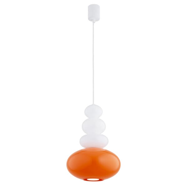 Lampa wisząca DIEGO biały połysk, soczysta pomarańcza 8822 - Argon