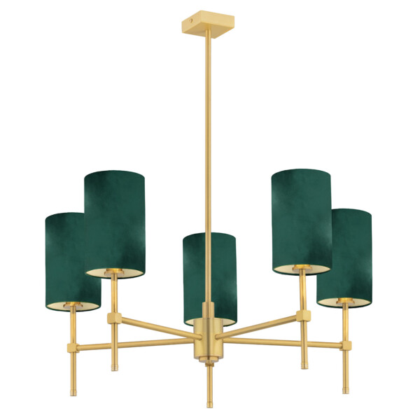 Żyrandol elegancki ABRUZZO 2147 zieleń i mosiądz - Argon