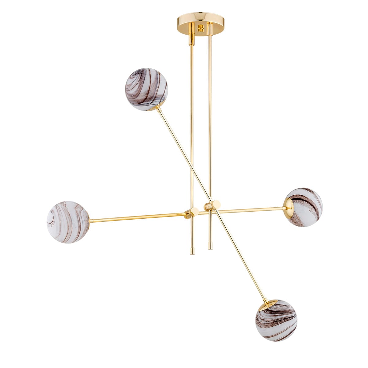 Lampa wisząca ABSOS 1840 alabastrowe kule złota - Argon - obrazek 3