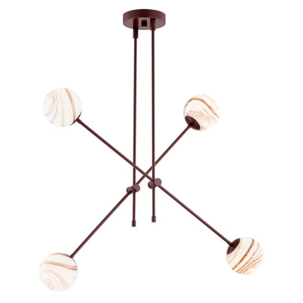 Lampa wisząca ABSOS 1842 alabastrowe kule brązowa - Argon