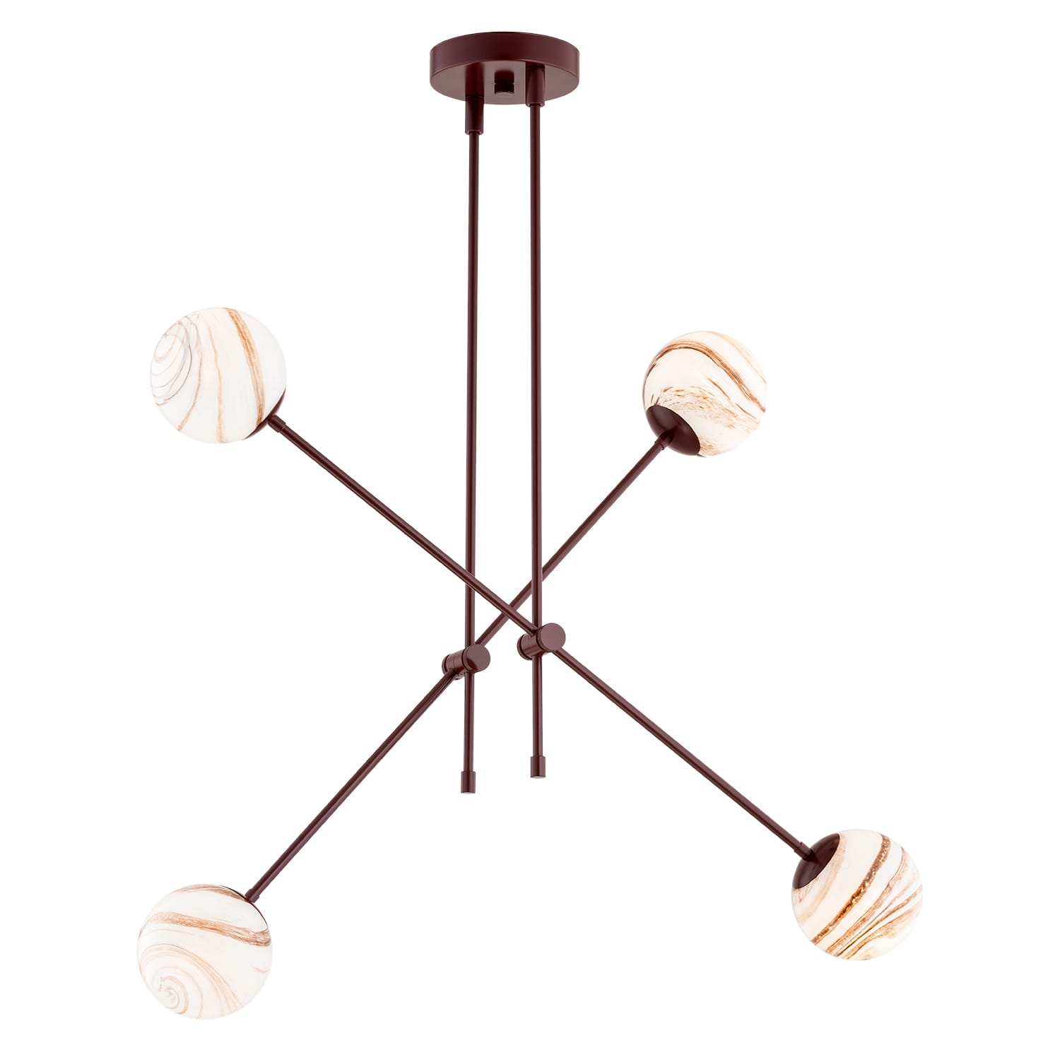 Lampa wisząca ABSOS 1842 alabastrowe kule brązowa - Argon