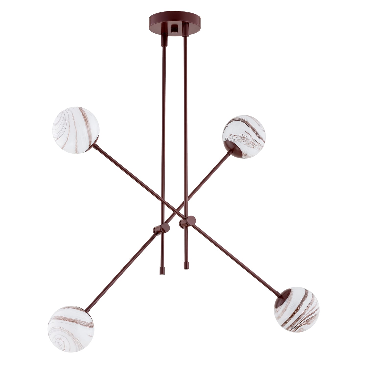 Lampa wisząca ABSOS 1842 alabastrowe kule brązowa - Argon - obrazek 2
