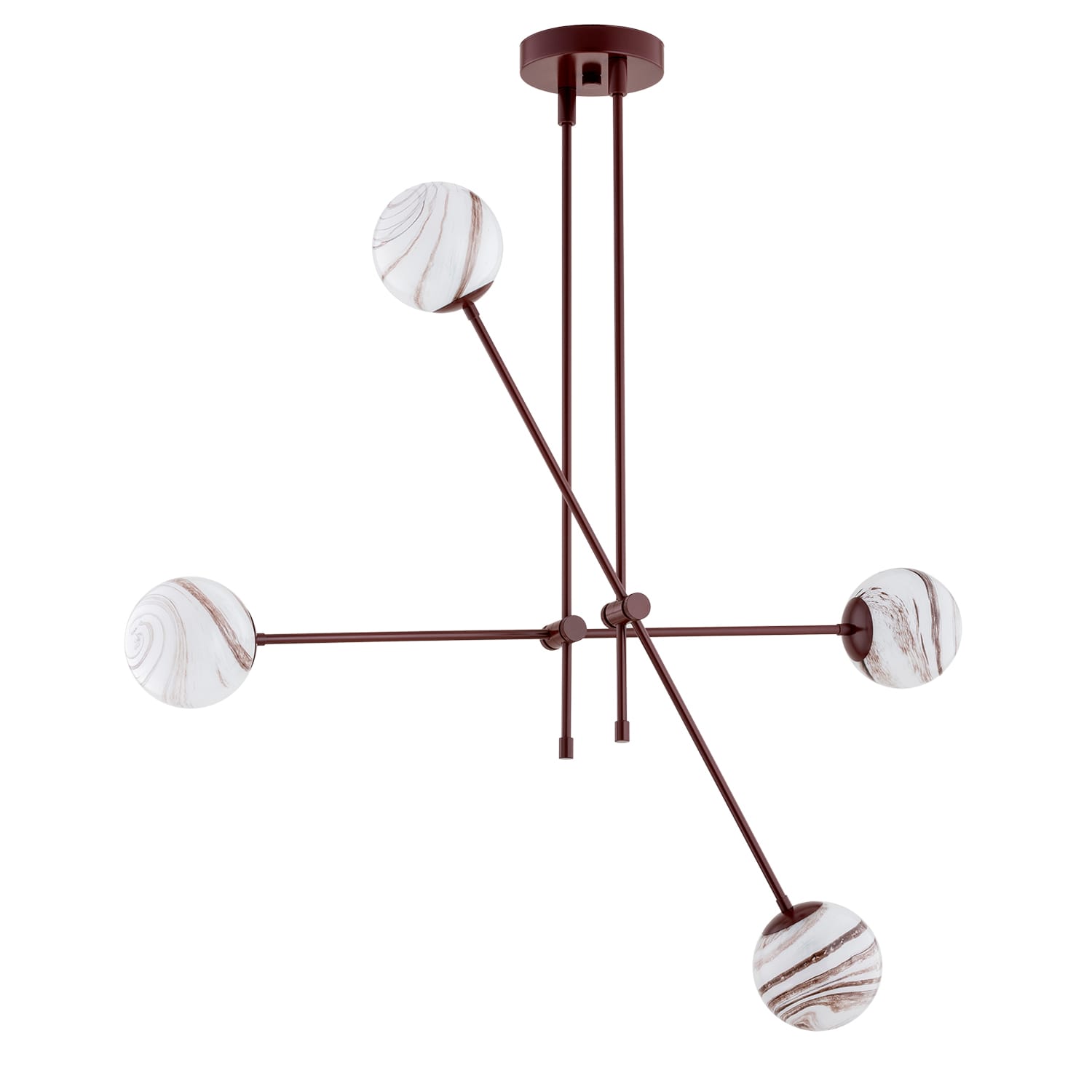Lampa wisząca ABSOS 1842 alabastrowe kule brązowa - Argon - obrazek 3