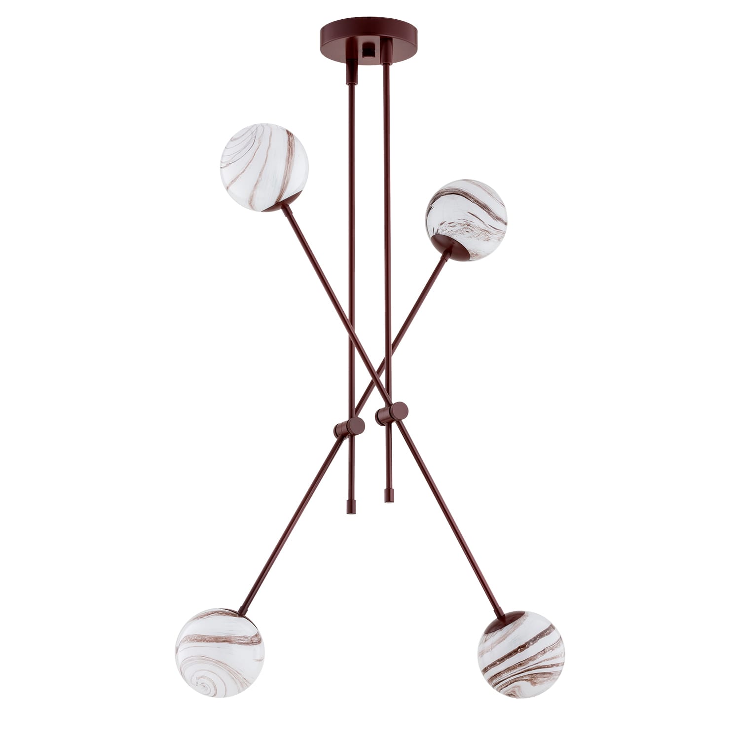 Lampa wisząca ABSOS 1842 alabastrowe kule brązowa - Argon - obrazek 4