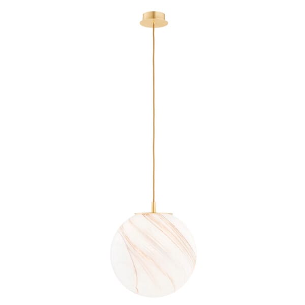 Lampa wisząca ALMIROS 8448 kula alabastrowa złota - Argon