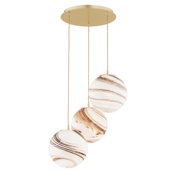 Lampa wisząca żyrandol ARUBA 6299 marmur i mosiądz - Argon