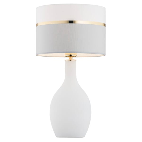 Lampa stołowa BEJA 4359 szklana podstawa biała - Argon