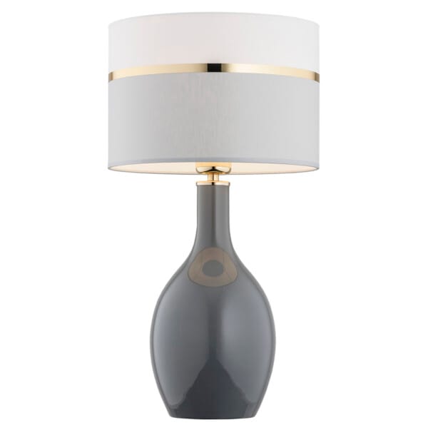 Lampa stołowa BEJA 4360 szklana podstawa szara - Argon