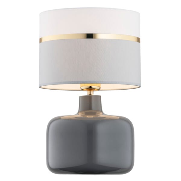 Lampa stołowa BEJA 4362 szklana podstawa szara - Argon