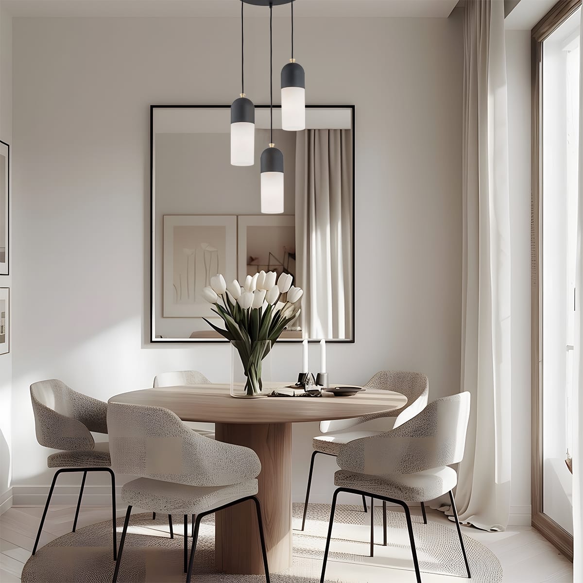 Lampa nad stół wisząca nowoczesna BURGOS 1467 efektowna zwis na kole - Argon - obrazek 2