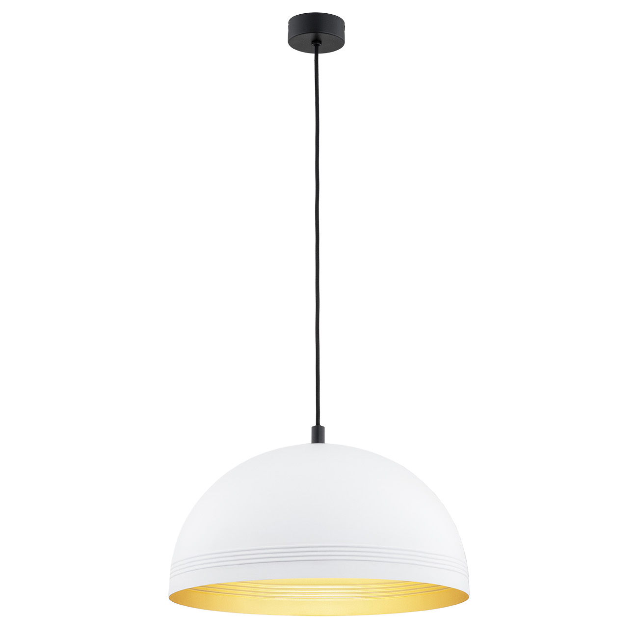 Lampa wisząca stalowa BONITA 8241 biel ze złotem - Argon