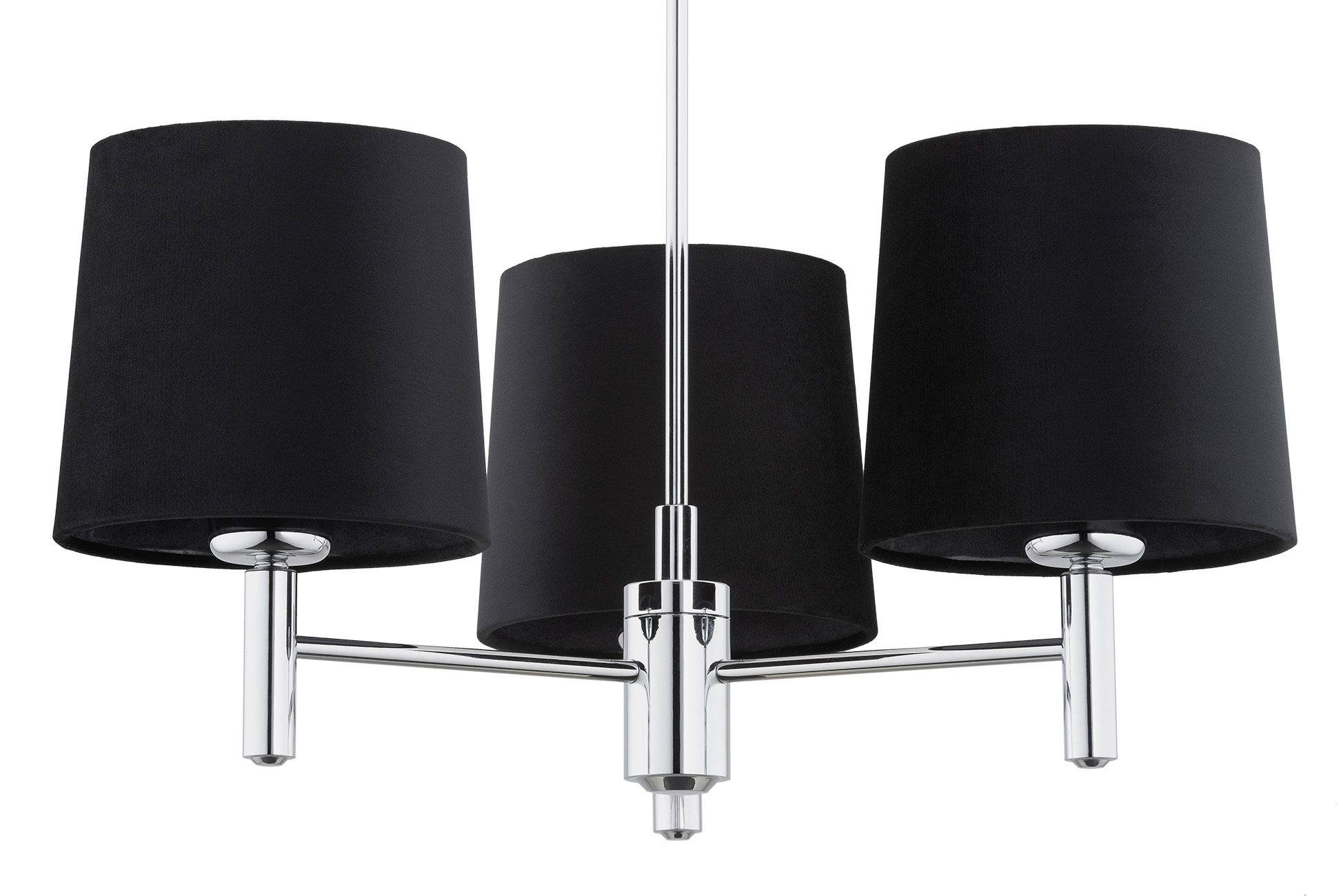 Żyrandol glamour chromowy BOLZANO PLUS 6108 czarne abażury - Argon - obrazek 4